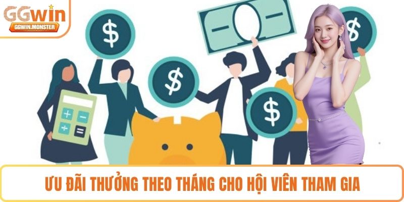 Ưu đãi thưởng theo tháng cho hội viên tham gia